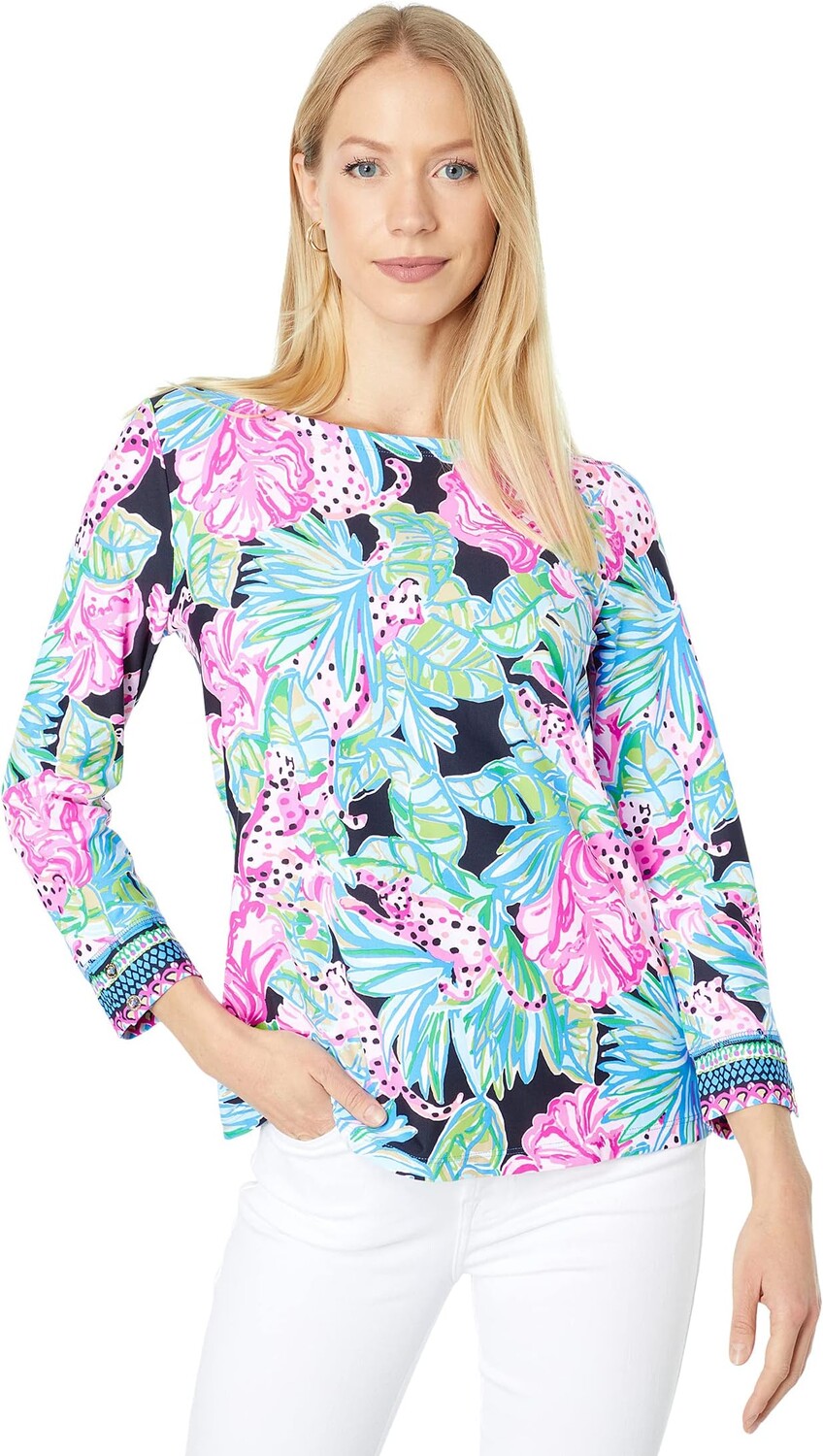 

Топ Everlynn UPF 50+ Lilly Pulitzer, цвет Onyx Jaguar Jungle Engineered Chilly Lilly