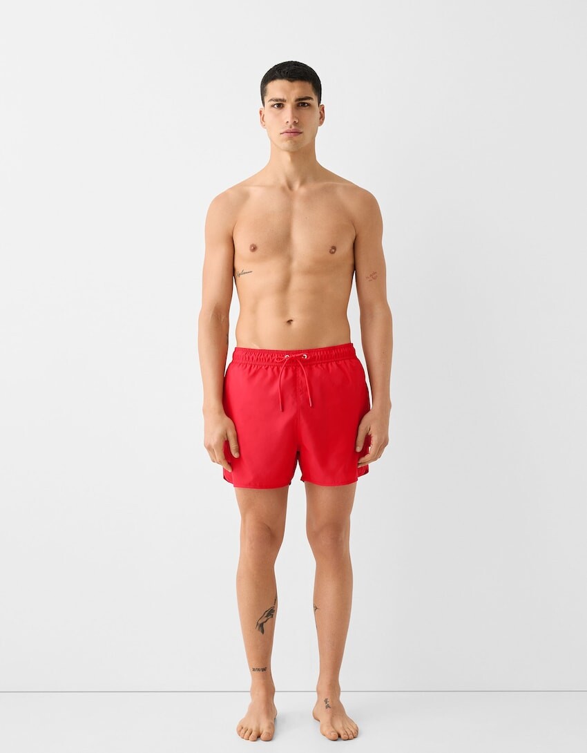 

Короткие плавки-шорты Bershka, красный