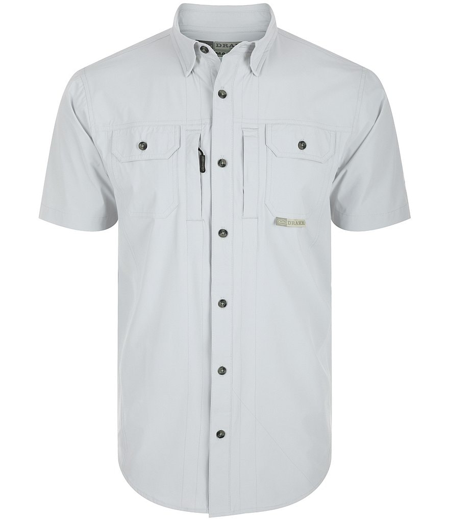 Тканая рубашка с короткими рукавами Drake Clothing Co. Wingshooter Trey, белый drake