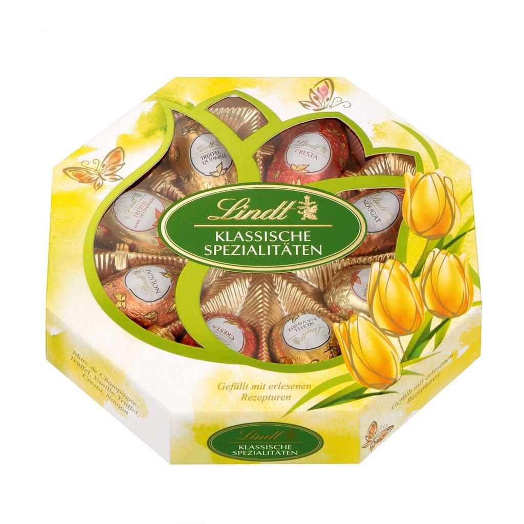 

Яйца Lindt Specialty из цельного молока и белого шоколада 144г
