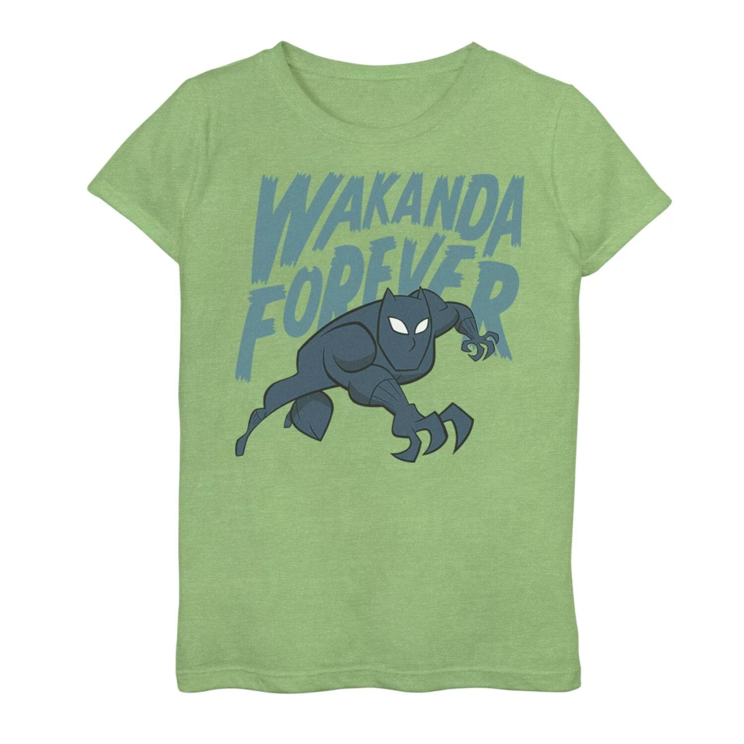 

Футболка с рисунком из мультфильма Marvel Black Panther Wakanda Forever для девочек 7–16 лет Marvel