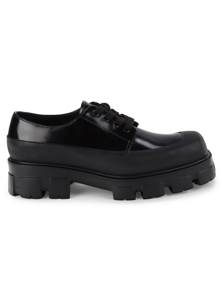 

Массивные кожаные туфли дерби Prada, черный