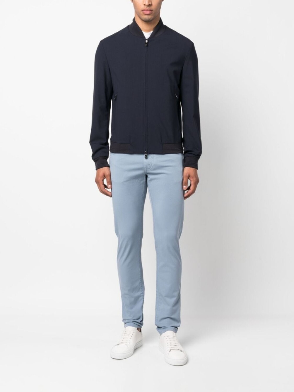 

Corneliani брюки скинни с заниженной талией, синий