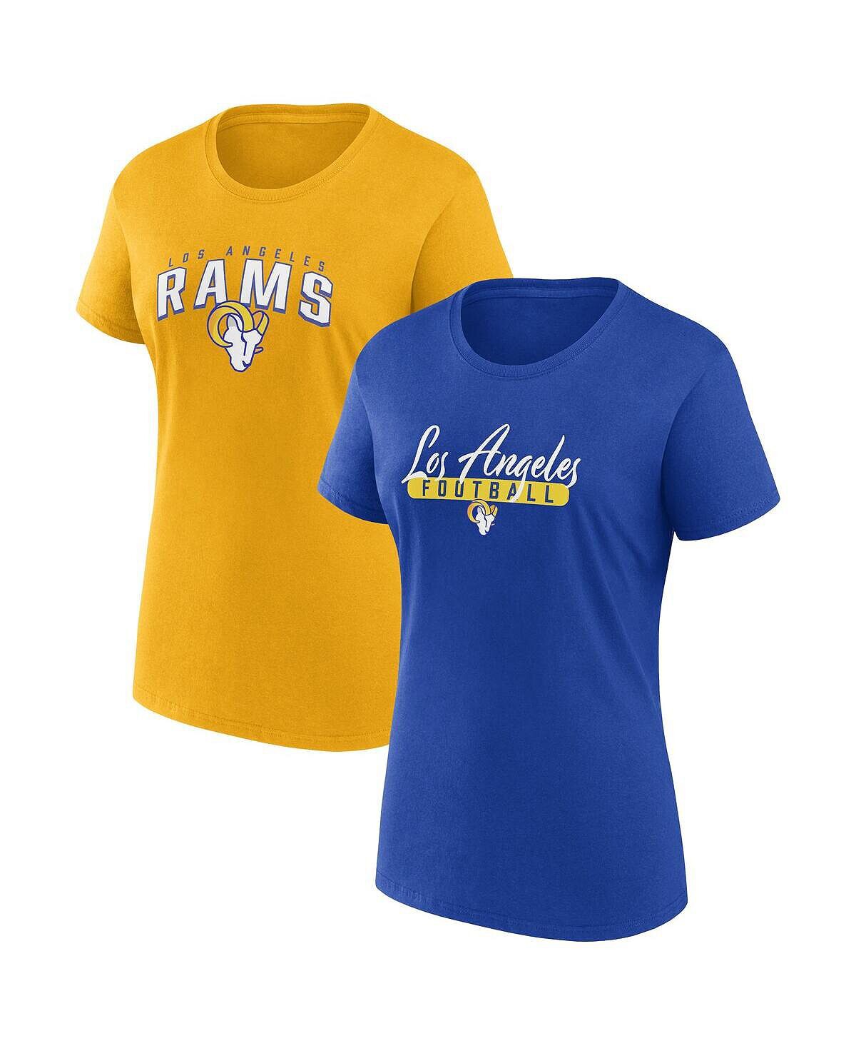 

Женский комбинированный комплект футболок с логотипом Royal, Gold Los Angeles Rams Fan Fanatics