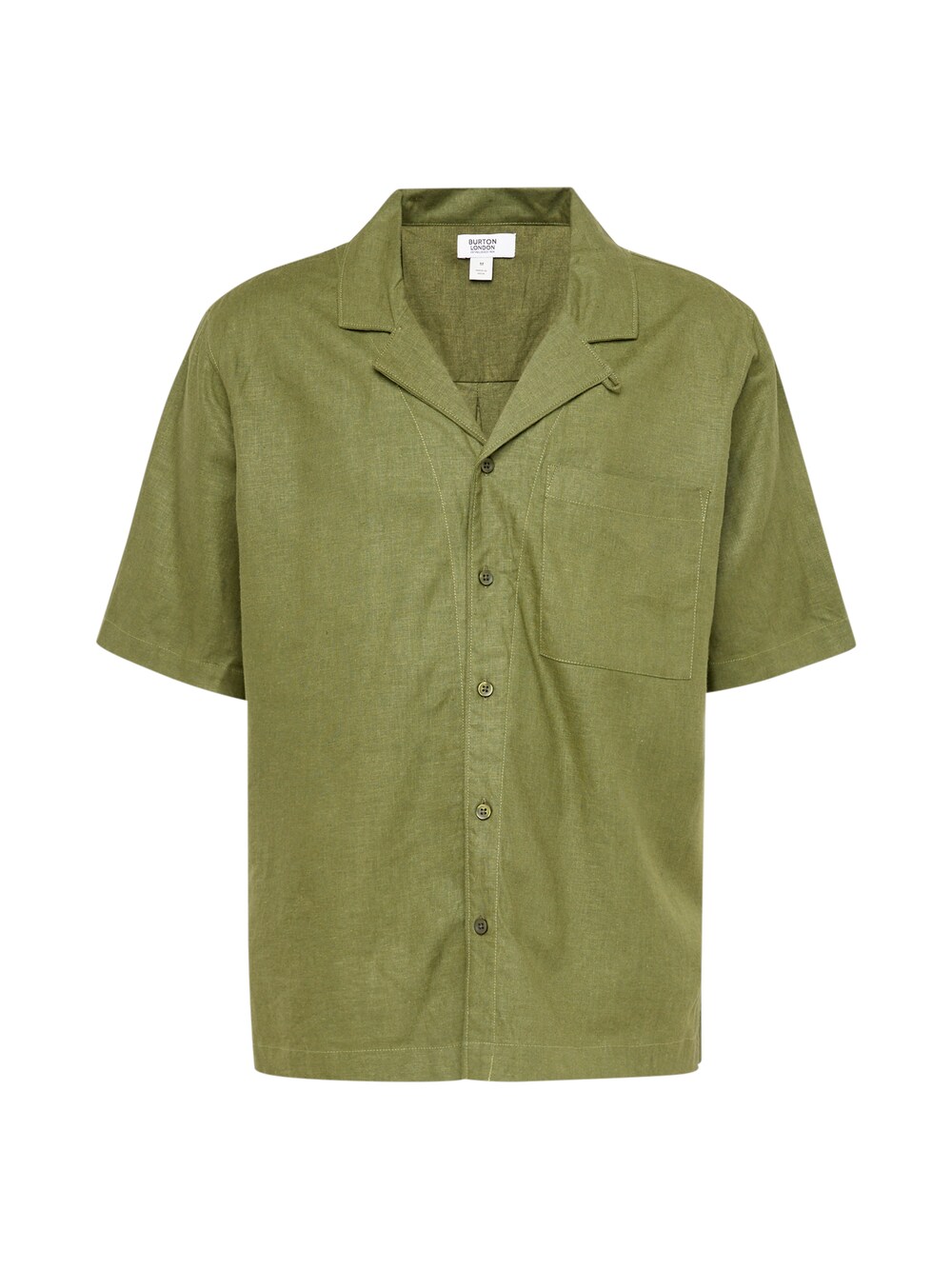 Рубашка на пуговицах стандартного кроя BURTON MENSWEAR LONDON, хаки перчатки burton хаки зеленый