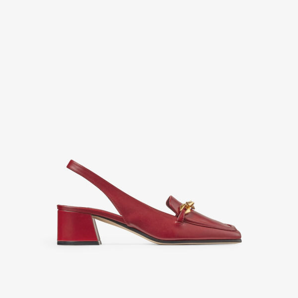 

Кожаные лоферы на каблуке Diamond Tilda 45 Jimmy Choo, цвет cranberry