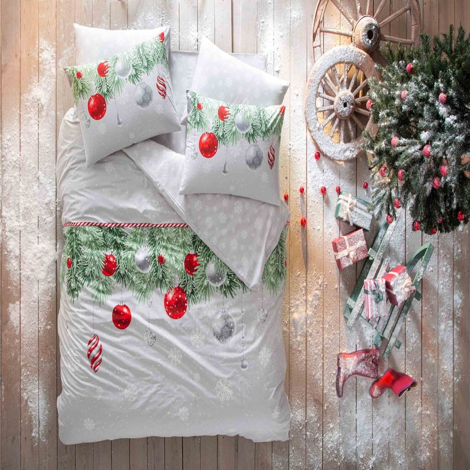 

Комплект постельного белья Tac Snowflake Ranforce