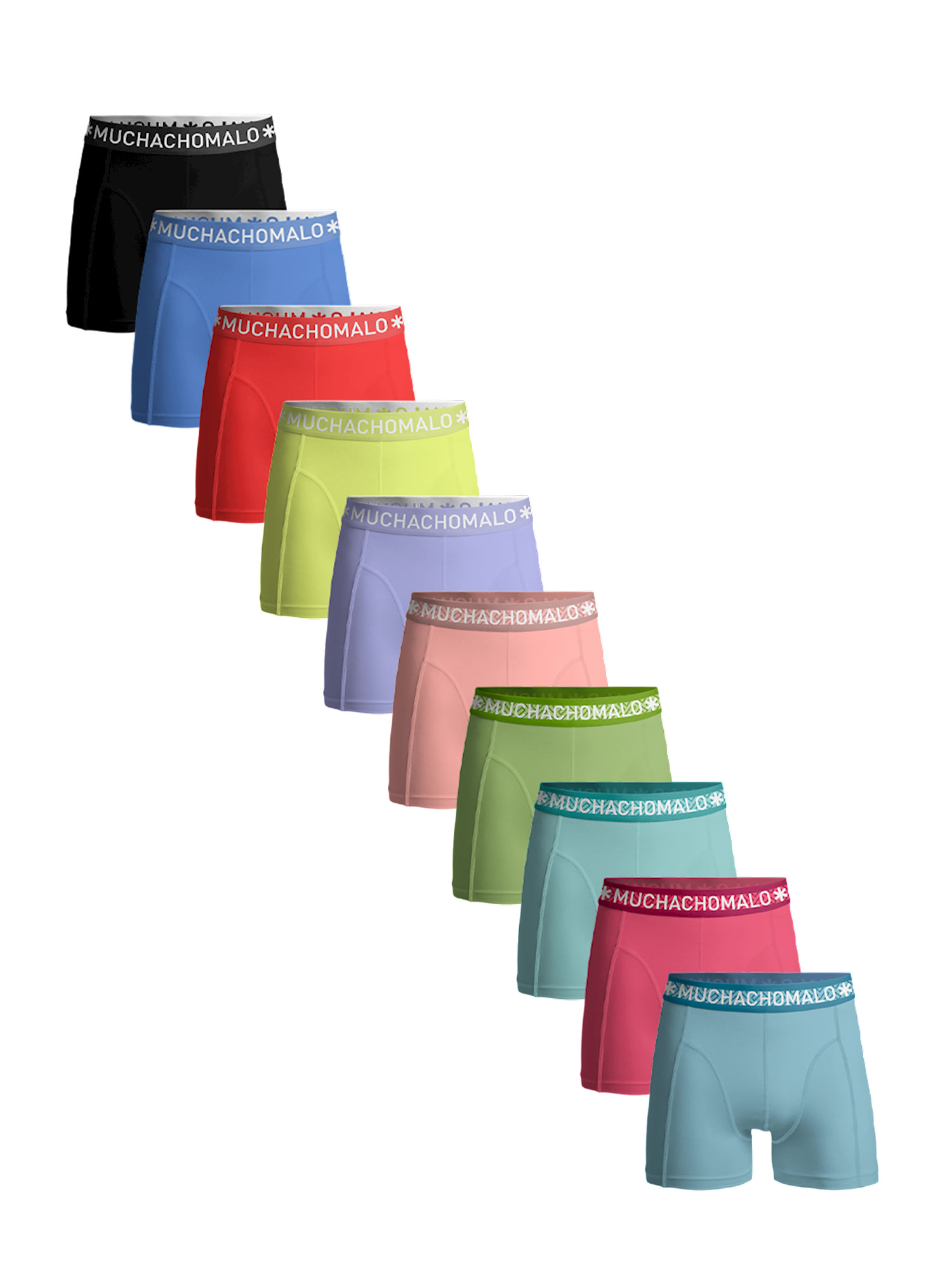 цена Боксеры Muchachomalo 10er-Set: Boxershorts, цвет Blue/Pink/Blue/Green/Pink/Purple/Yellow/Red/Blue/Zwart