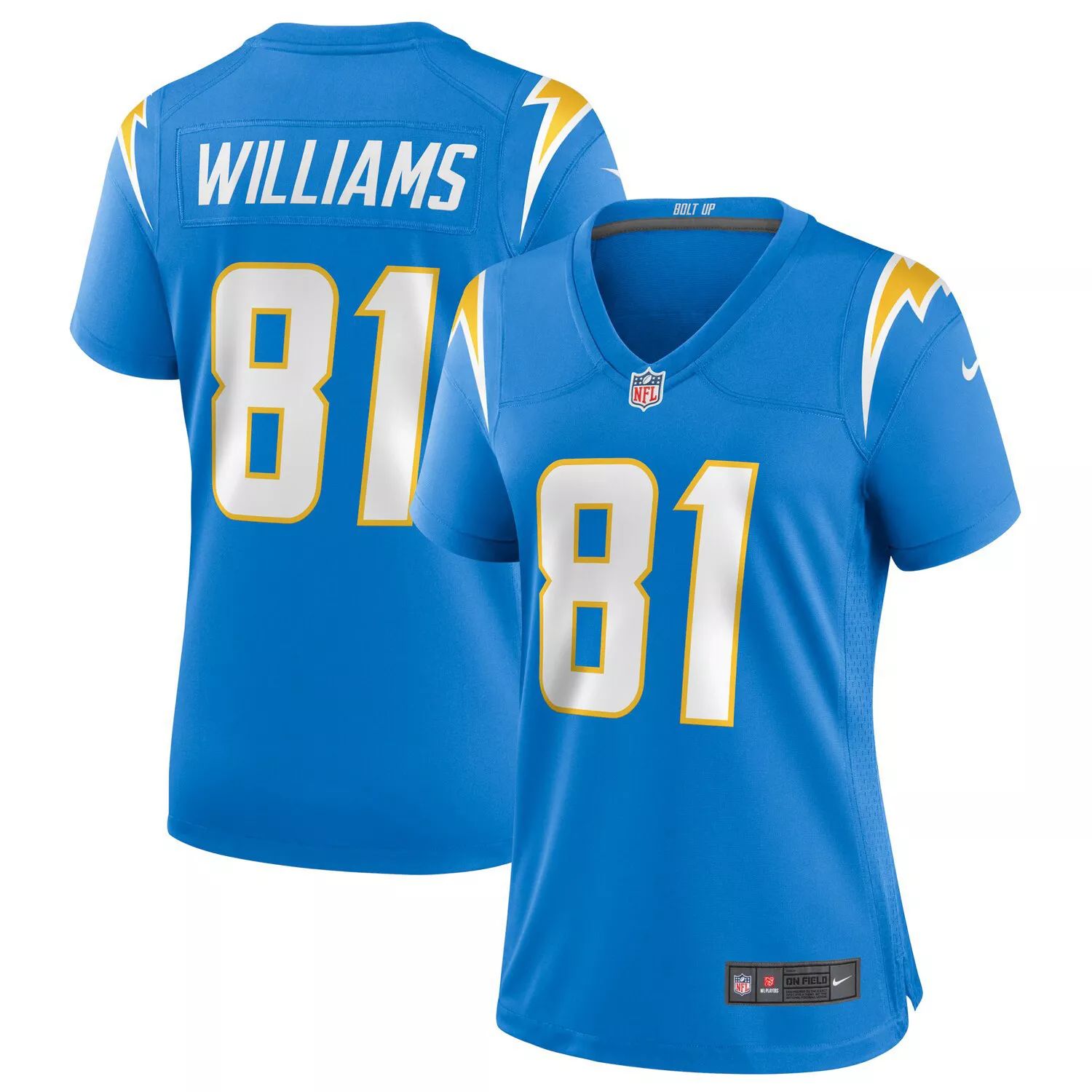 Женское игровое джерси Nike Mike Williams Powder Blue Los Angeles Chargers  Game Nike – заказать из-за границы с доставкой в «CDEK.Shopping»