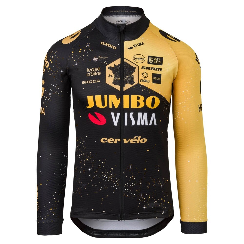 

Джерси с длинным рукавом AGU Jumbo-Visma Replica Tour De France 2023, желтый