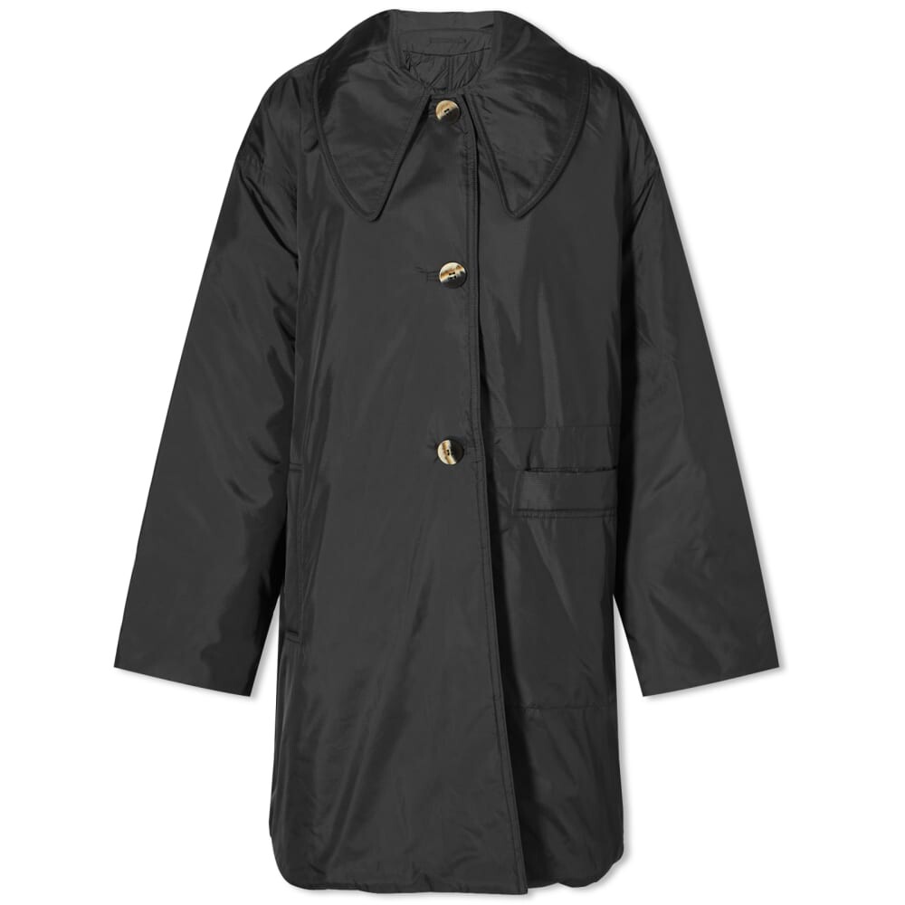 

Двустороннее пальто Ganni Ripstop Quilt, черный