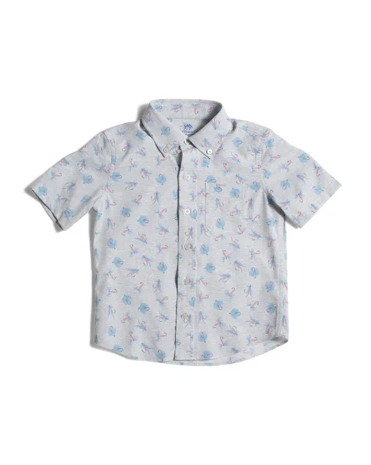

Спортивная рубашка с принтом Big Boys Southern Tide, серый