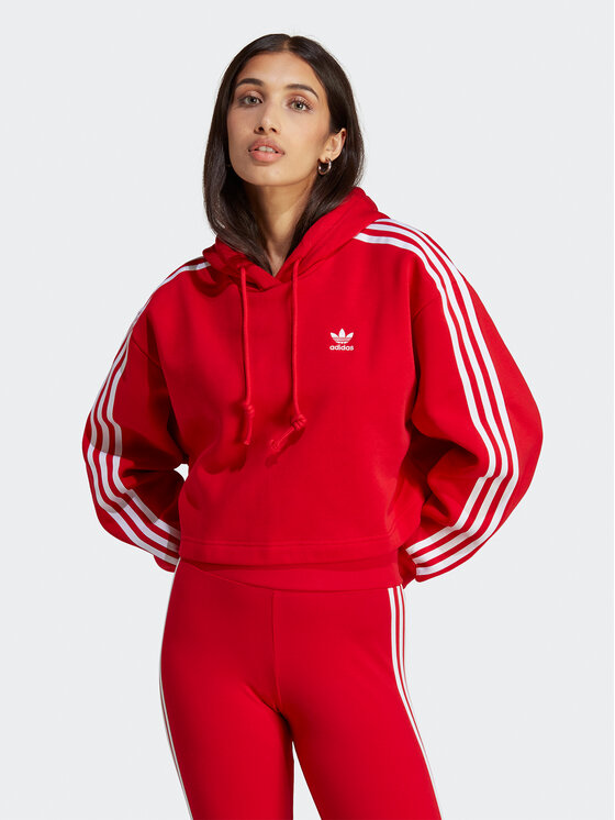 Толстовка свободного кроя , красный Adidas