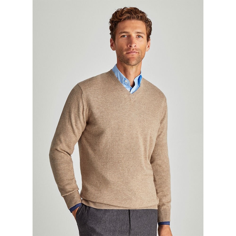 

Свитер Façonnable Fm700344 Cashmere V Neck, бежевый