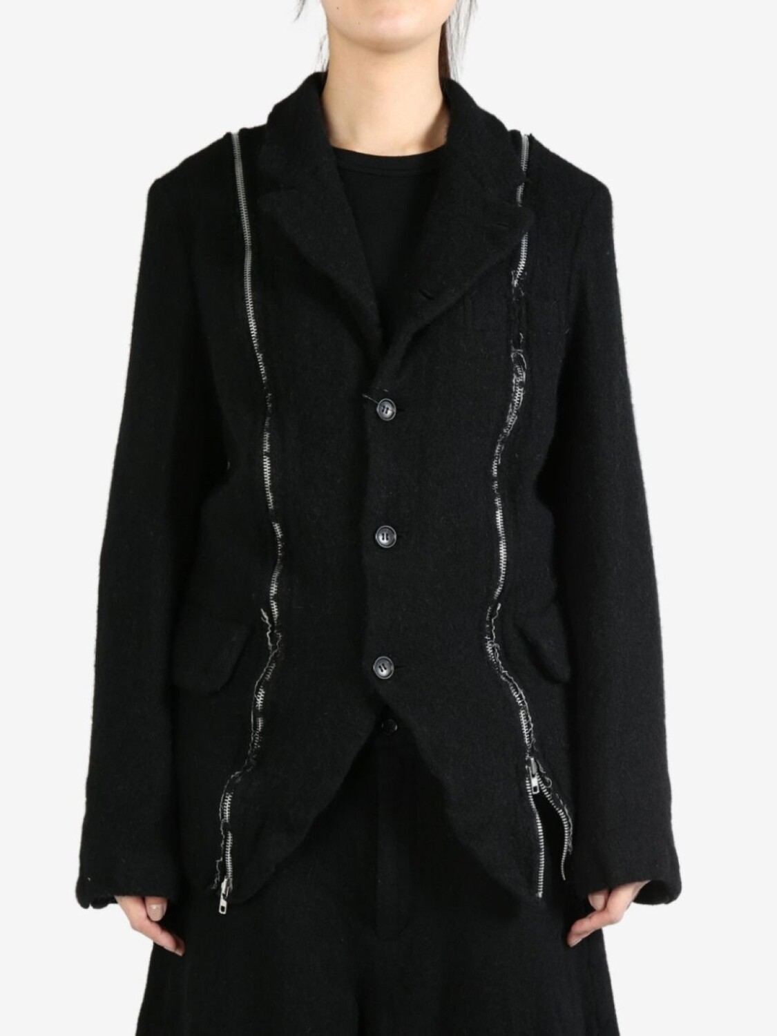 

Блейзер с застежкой-молнией Black Comme Des Garçons, черный