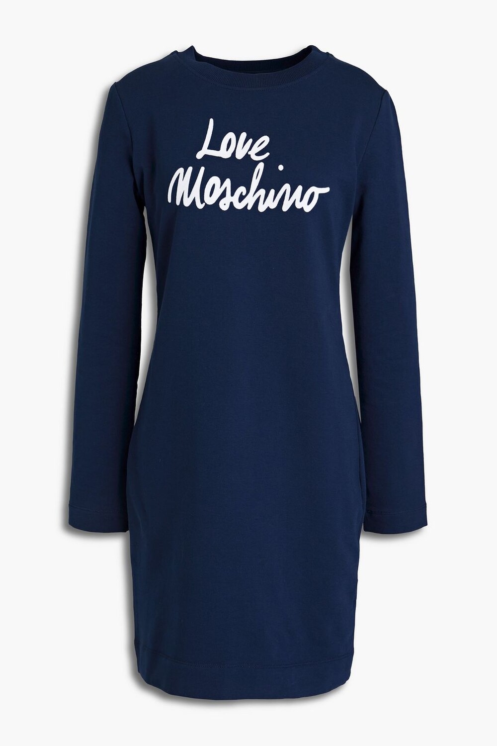 

Платье мини из флиса с флокированием LOVE MOSCHINO, нави