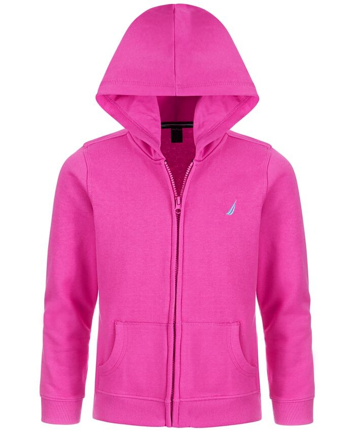 

Флисовая толстовка на молнии для больших девочек Nautica, розовый