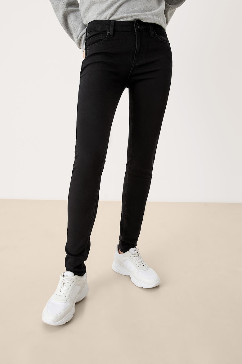 Джинсы скинни со средней посадкой Q/S By S Oliver, черный джинсы q s by s oliver размер 34 xs белый