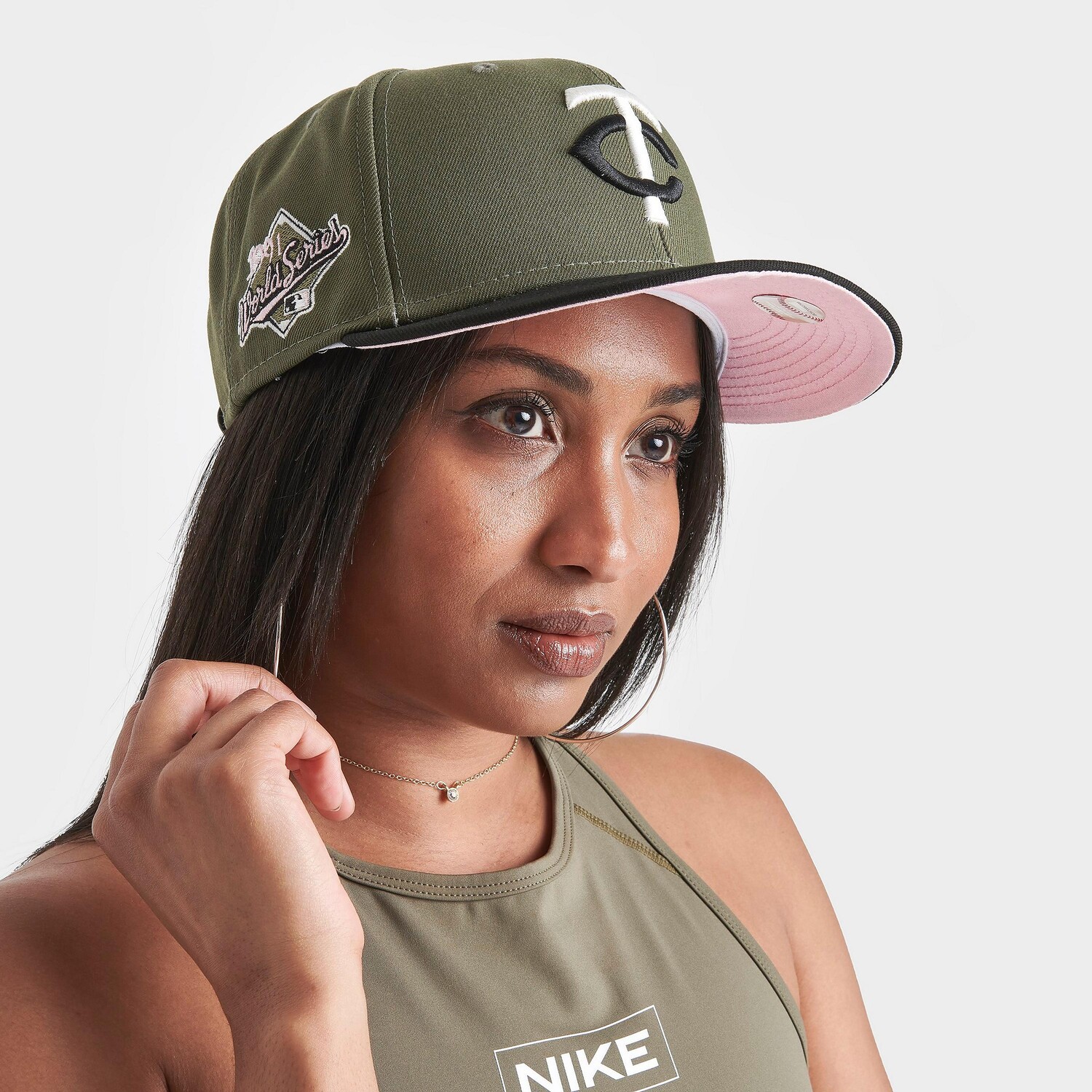 

Кепка New Era Minnesota Twins MLB Olive 9FIFTY Snapback, зеленый