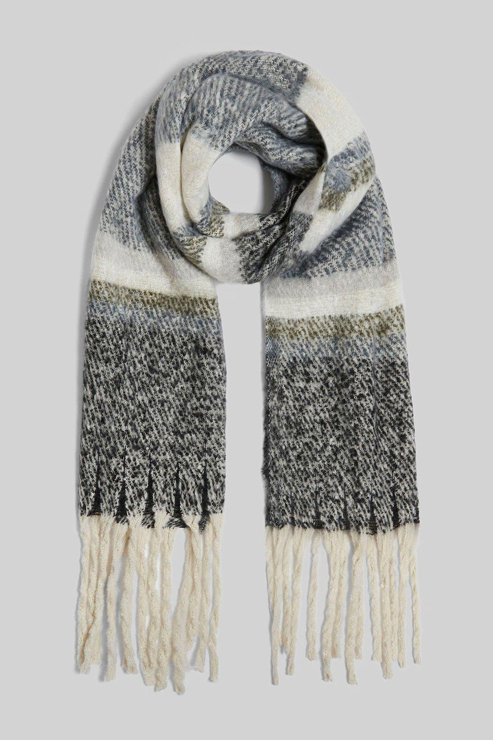 цена Полосатый шарф-одеяло James Lakeland, черный