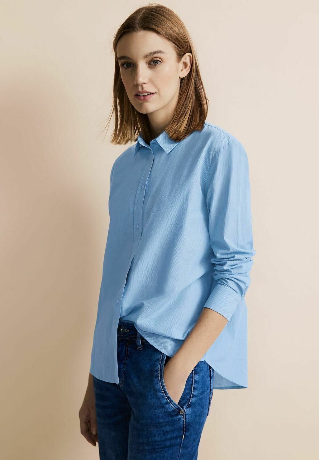 Блузка-рубашка STREIFEN Street One, цвет blau