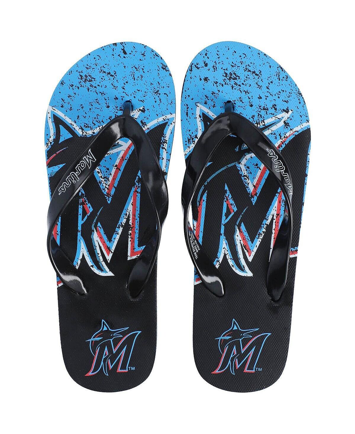 

Мужские и женские шлепанцы Miami Marlins с большим логотипом FOCO