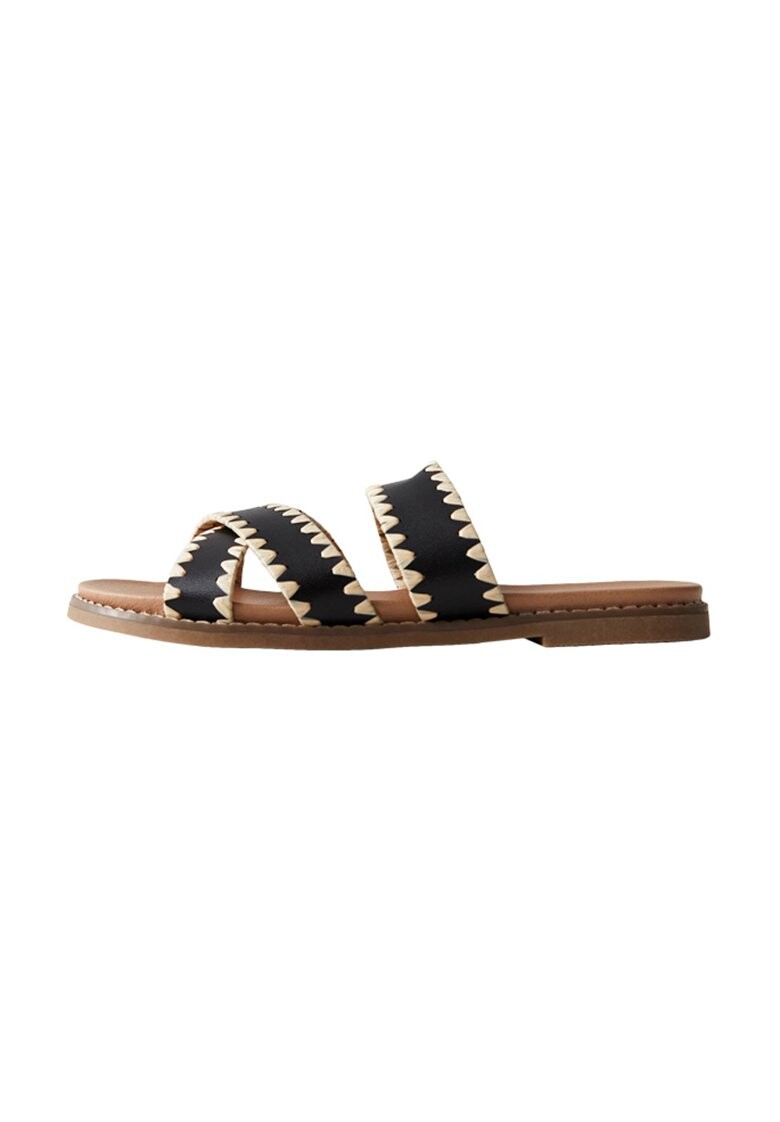 

Мюли на плоской подошве STITCH CROSS OVER SLIDERS New Look, цвет black