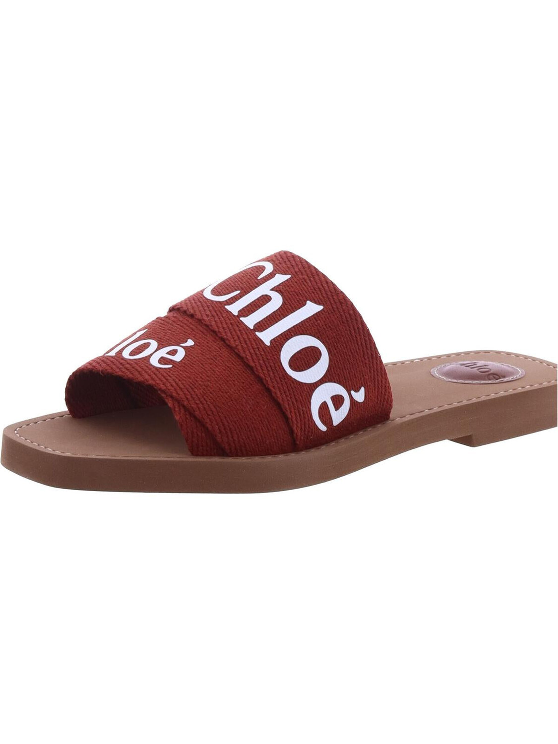 

Женские шлепанцы с логотипом Woody Chloe, красный