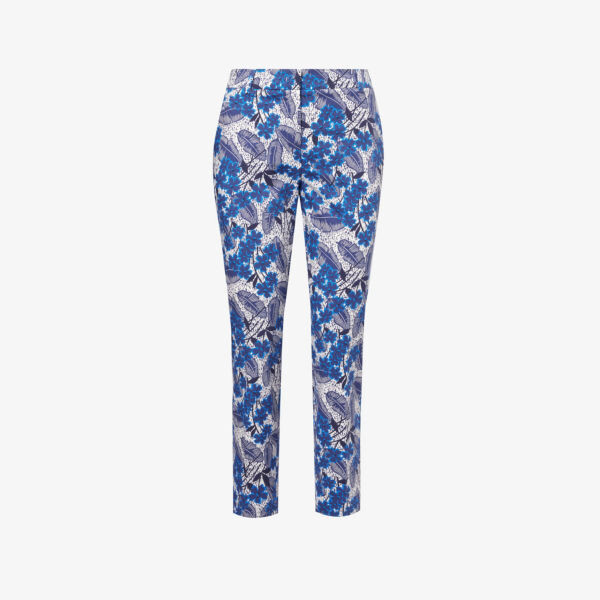 

Брюки узкого кроя ravello из эластичного хлопка Weekend Max Mara, синий