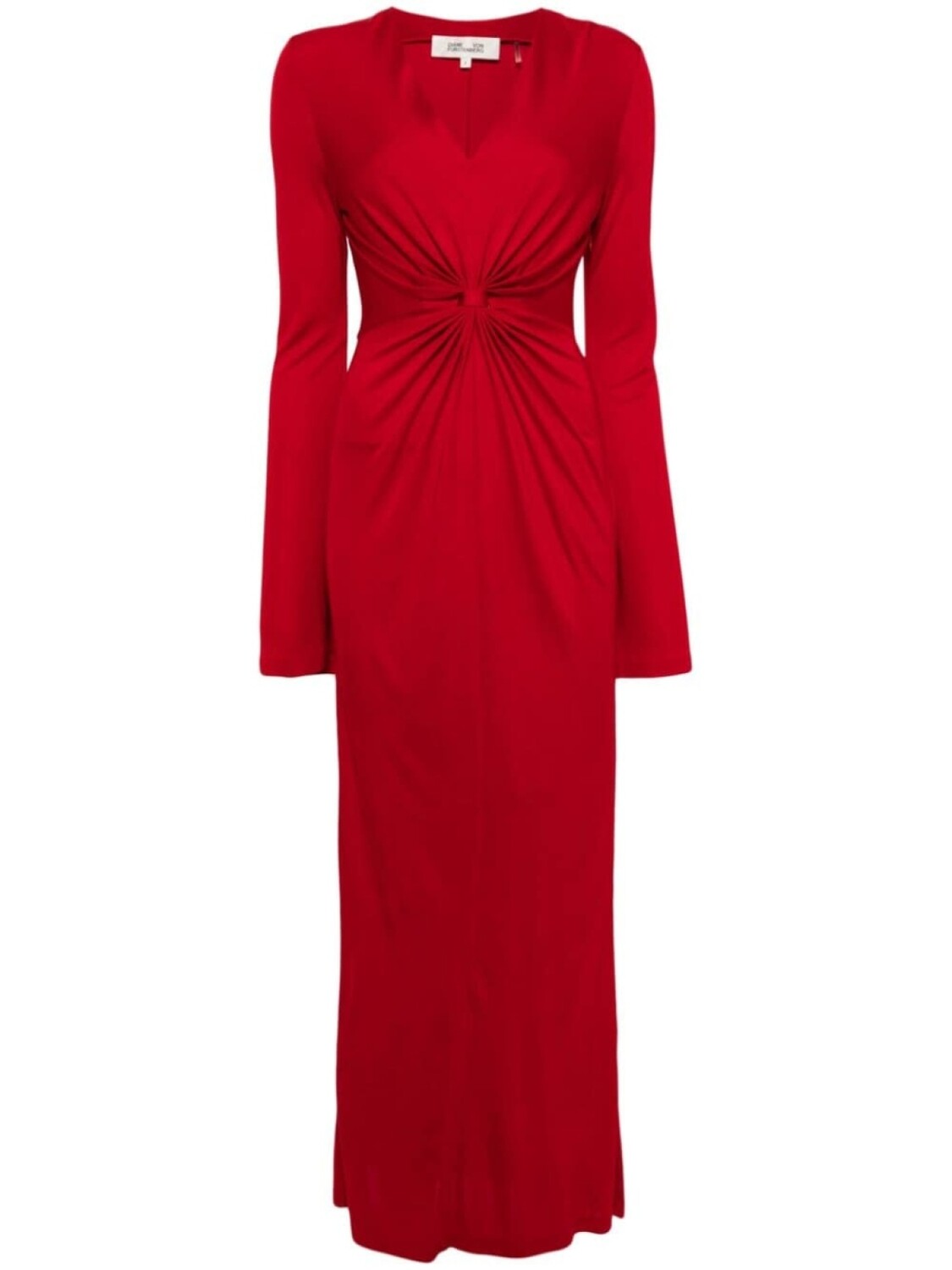 

Платье макси Lauren со сборками DVF Diane von Furstenberg, красное