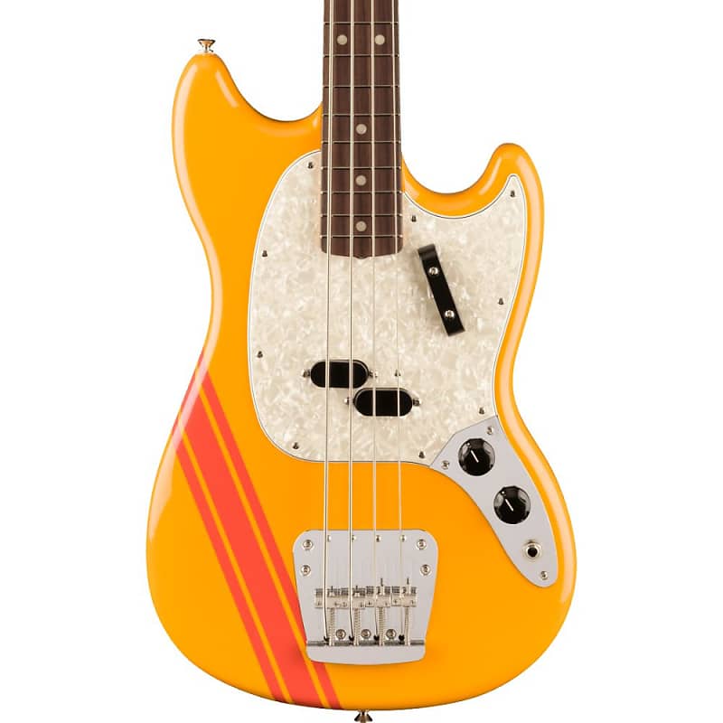 Басс гитара Fender Vintera II '70s Mustang Bass Rosewood - Competition Orange электрогитара fender vintera ii 70s competition mustang with rosewood fretboard competition orange