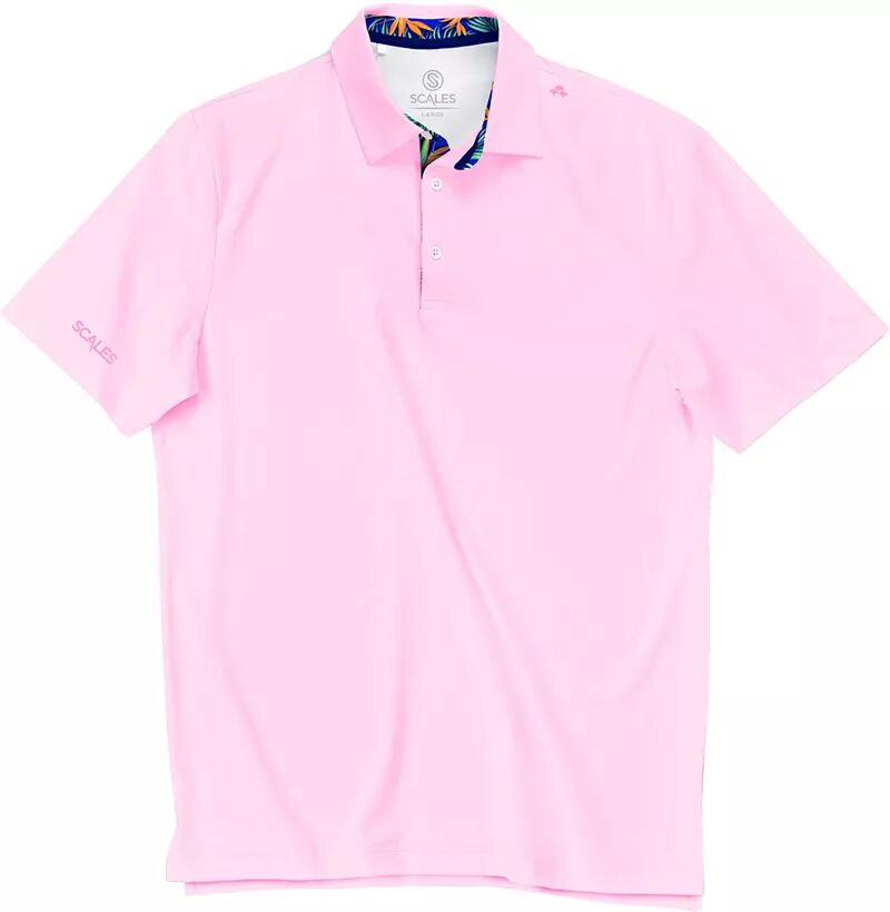 цена Мужская рубашка-поло для гольфа Scales Offshore Core, розовый