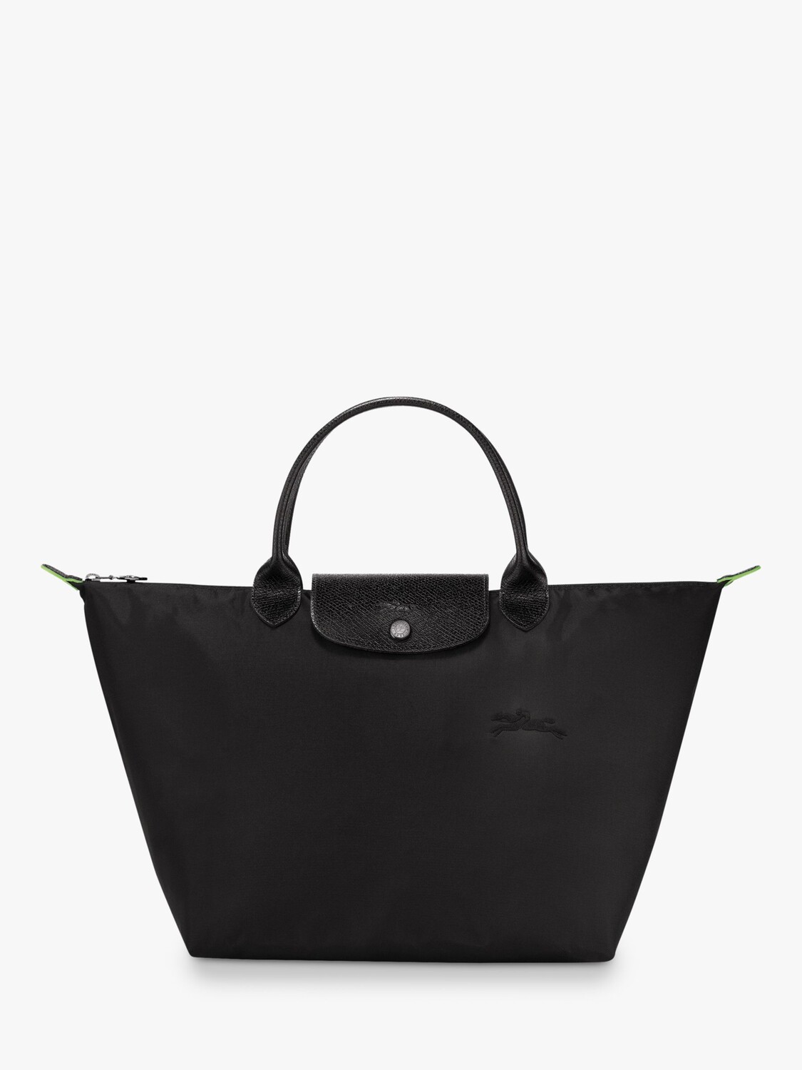 

Longchamp Le Pliage Сумка среднего размера из переработанной ткани с верхней ручкой, черная, Черный