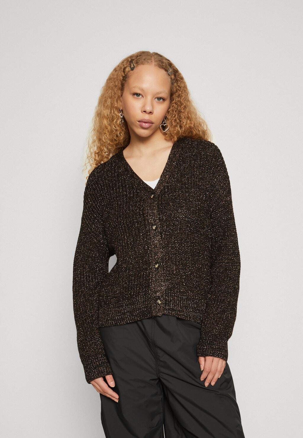 

Кардиган VILA КАРДИГАН VIJANA GLITTER, цвет black/gold