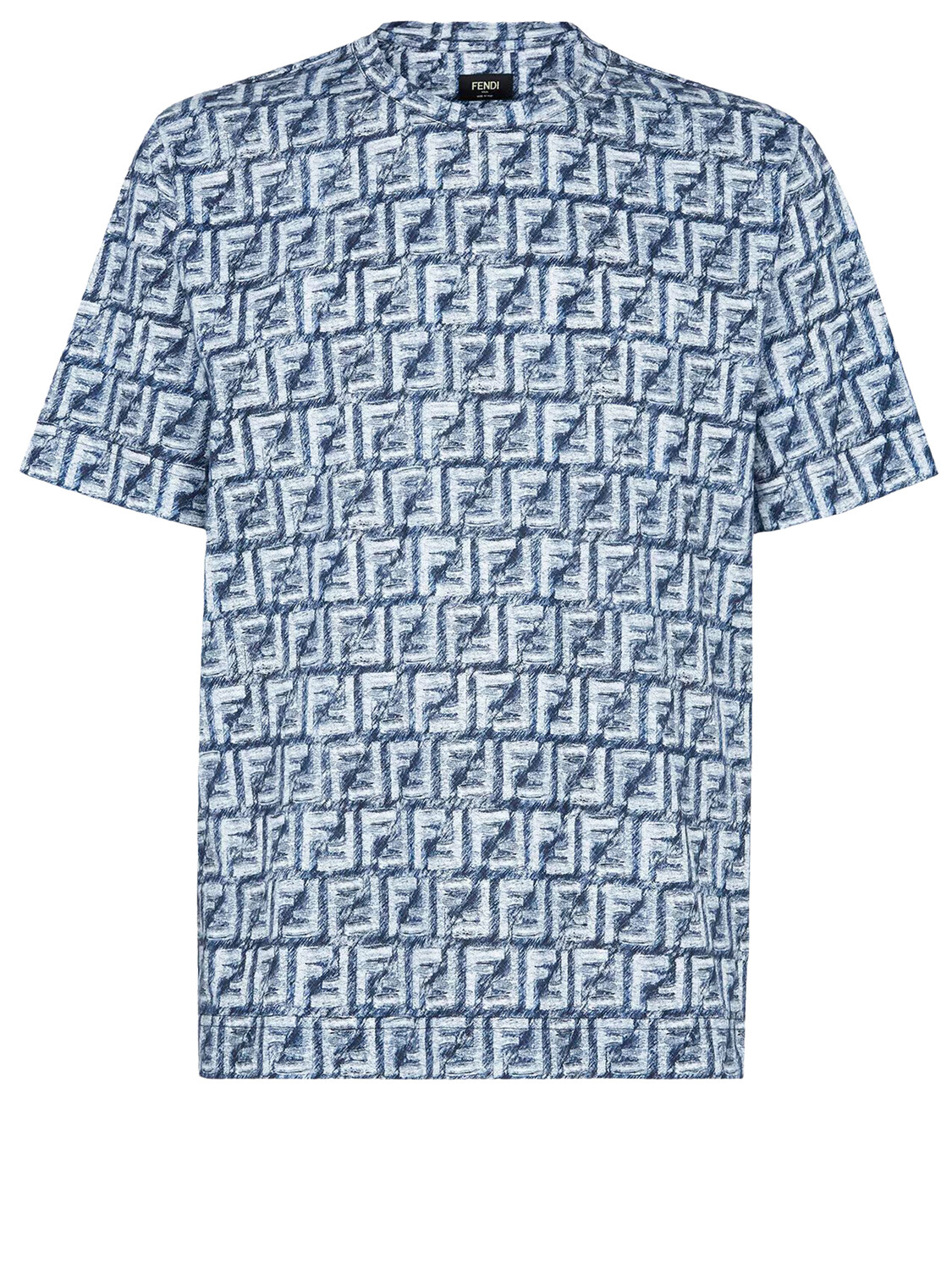 

Футболка Fendi FF cotton, светло-синий