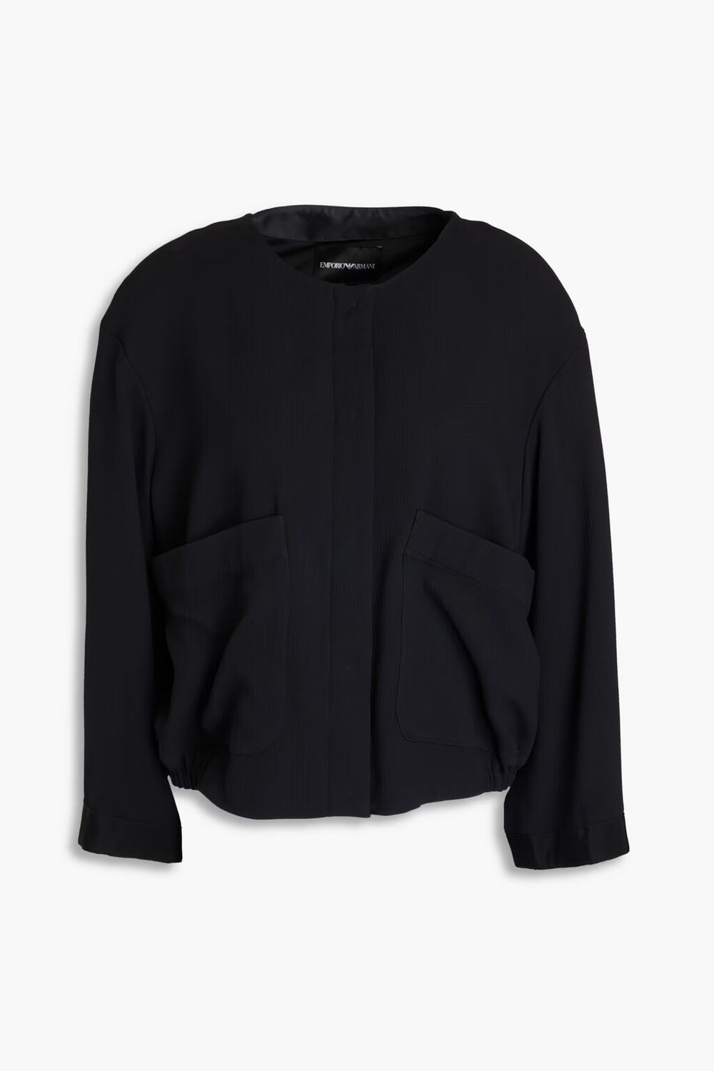 

Укороченная куртка из крепона Emporio Armani, черный