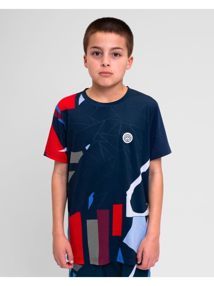 

Футболка BIDI BADU New York 2024 Junior Tee, цвет dunkelblau/rot/blau