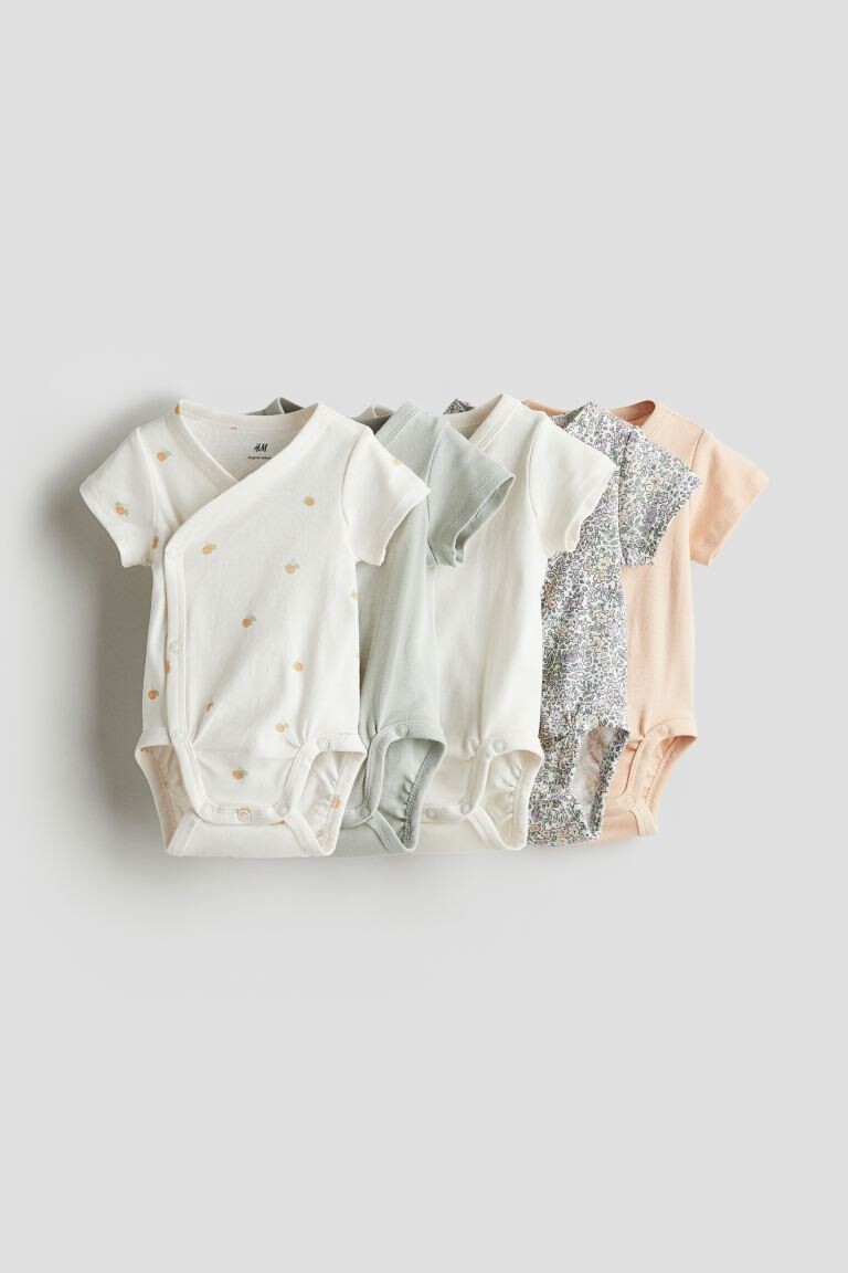 

Набор из 5 хлопковых боди H&M, оранжевый