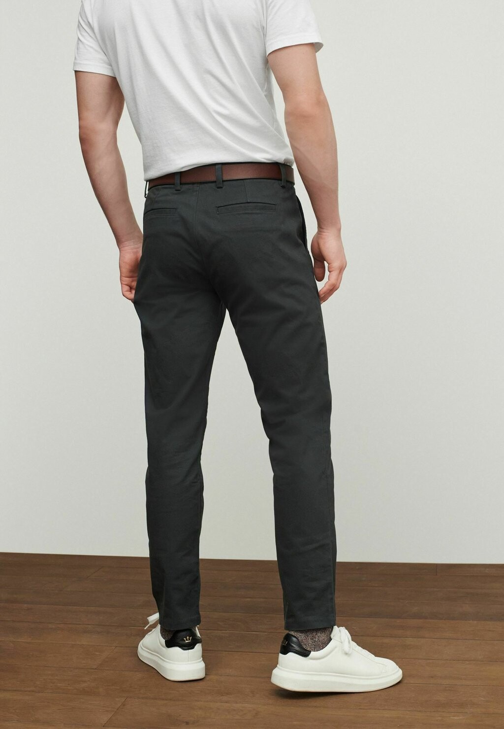 Брюки парусиновые Slim Fit Printed Next, угольно-серые