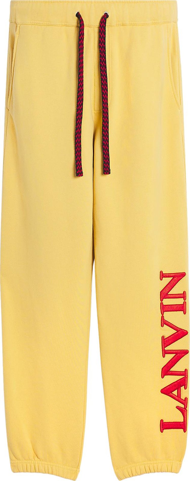 Спортивные брюки Lanvin x Future Logo Embroidered 'Corn', желтый