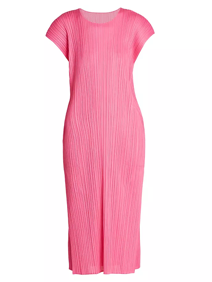 яблоня июльское черненко Июльское платье-миди Pleats Please Issey Miyake, ярко-розовый