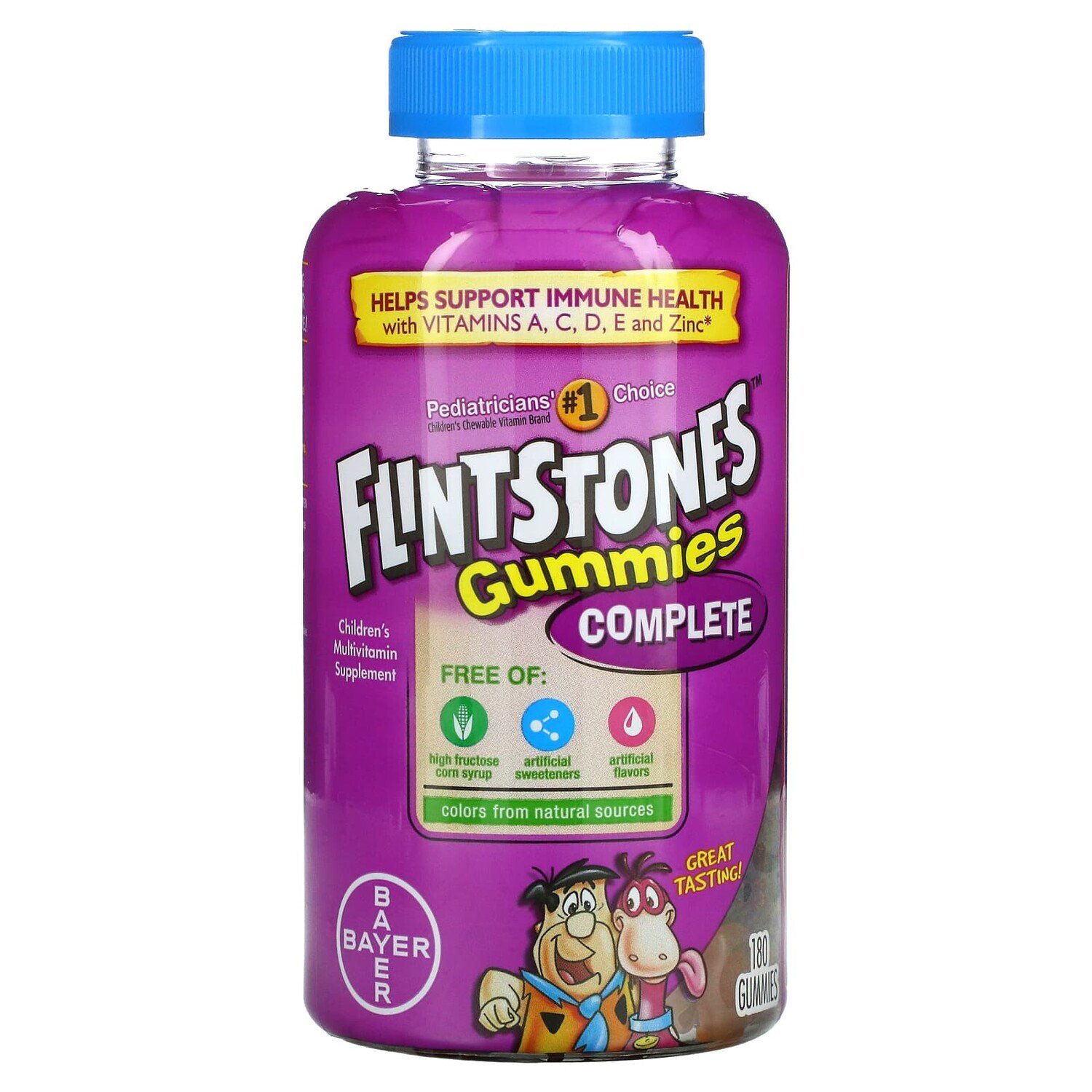 

Complete, мультивитамин для детей, 180 жевательных конфет, Flintstones