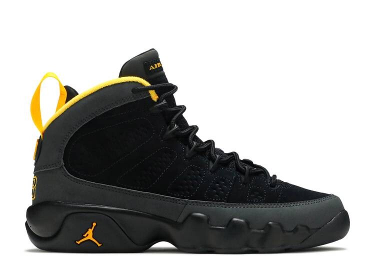 

Кроссовки AIR JORDAN 9 RETRO GS 'DARK CHARCOAL UNIVERSITY GOLD', черный