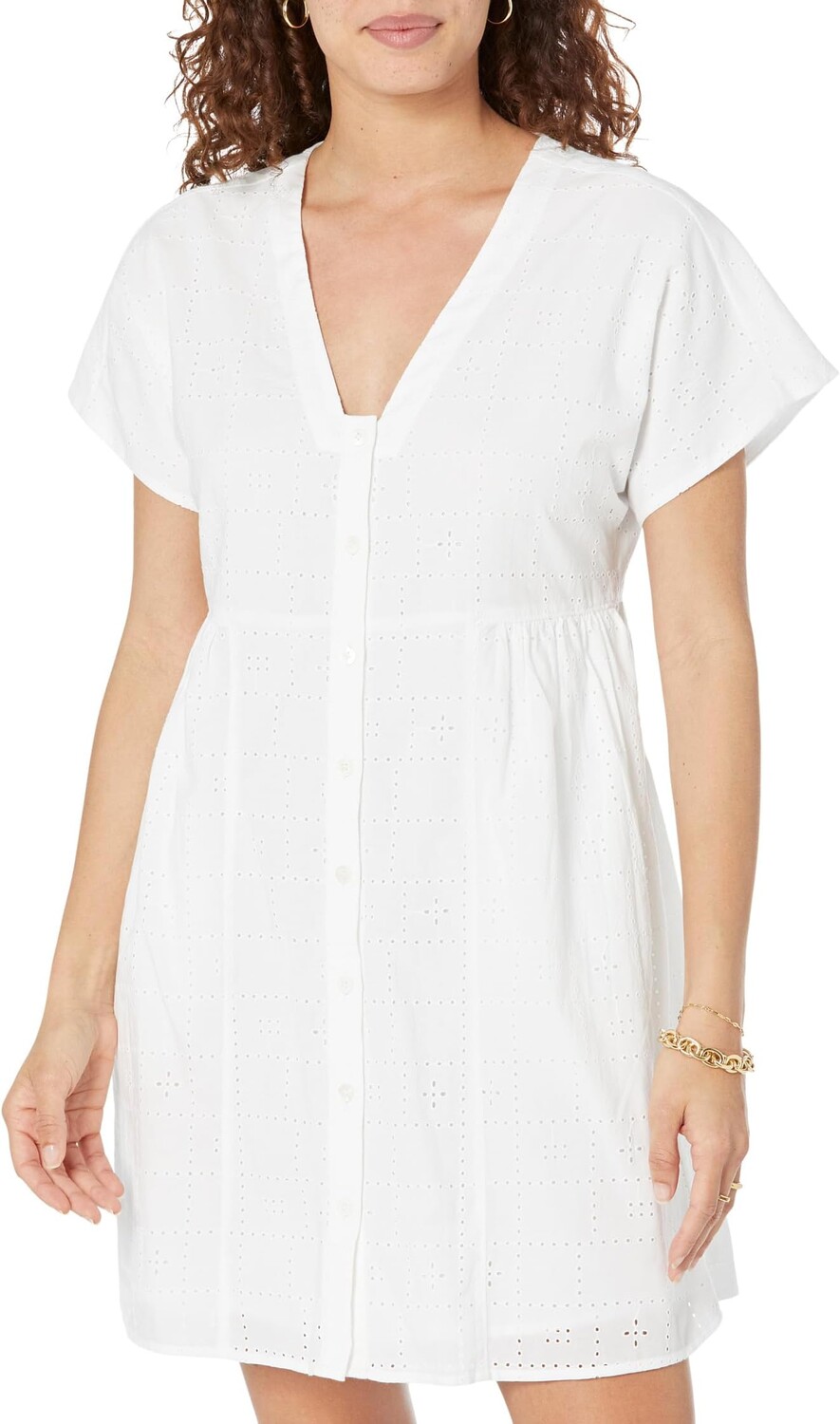 

Мини-платье Erin – люверсы Madewell, цвет Eyelet White