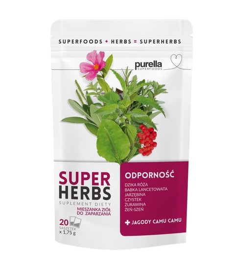 Purella Superfoods, Иммунитет, травяная смесь, 20 пакетиков
