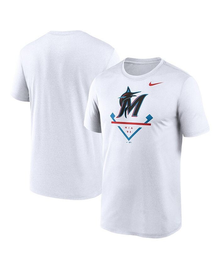 

Мужская белая футболка Miami Marlins Icon Legend Performance Nike, белый