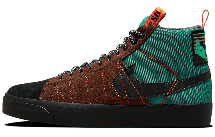 

Кроссовки Nike SB Zoom Blazer Mid PRM черный/коричневый/зеленый