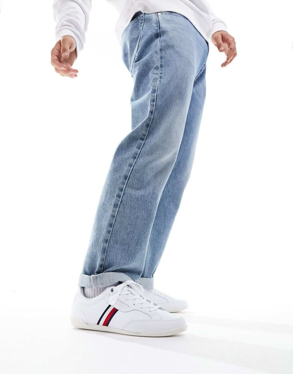 

Белые кожаные кроссовки Tommy Hilfiger, Белый