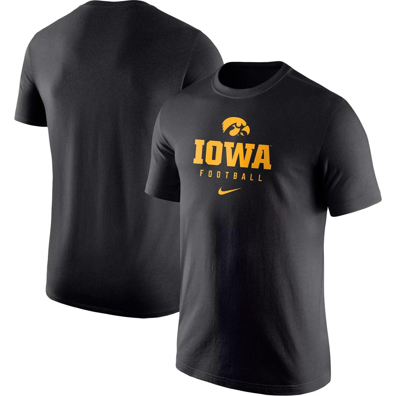 

Мужская черная футболка Nike Iowa Hawkeyes Team Issue Performance