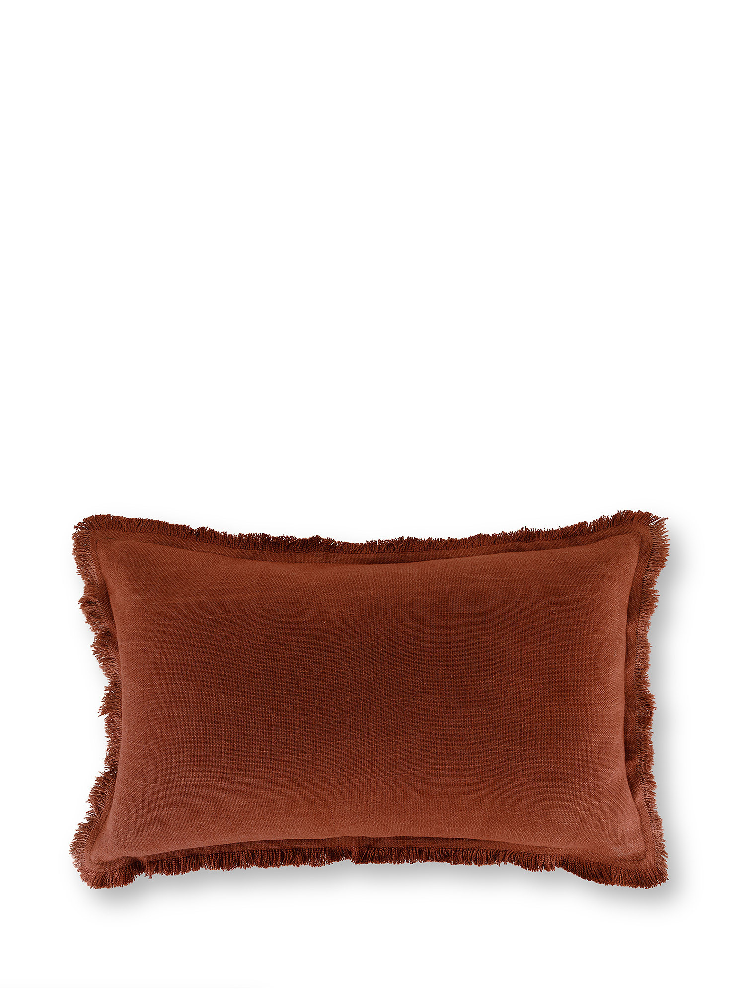 Подушка стираная с бахромой 35х55см Coincasa, коричневый